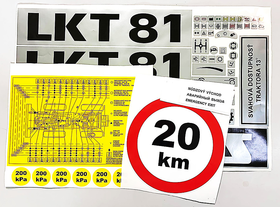 Nálepky sada na LKT 81